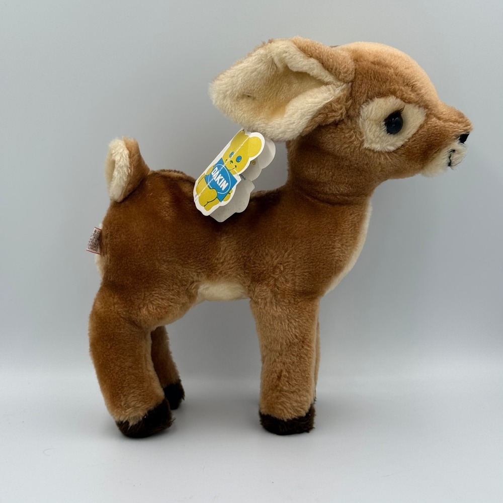 Vintage 1983 Dakin Nature Babies Frisky Fawn 12"‎ Plush Deer With Tags Korea